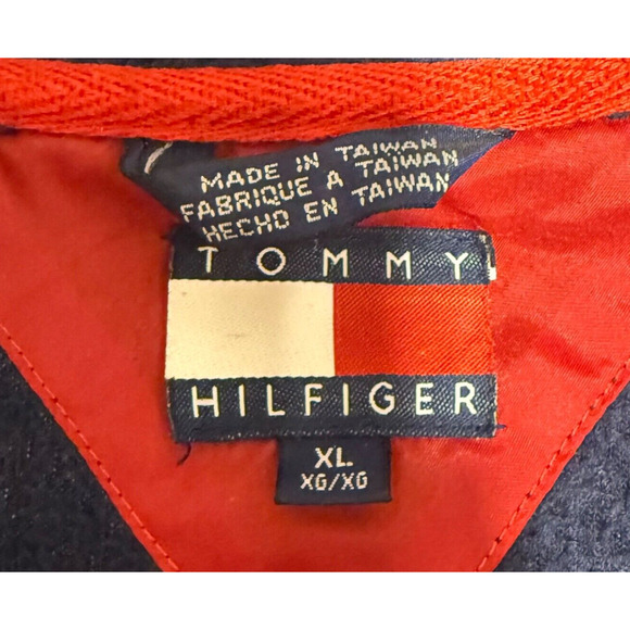 Vintage Tommy Hilfiger Fleece Jacket Womens Y2K Size XL Zip Pockets - Picture 3 of 6